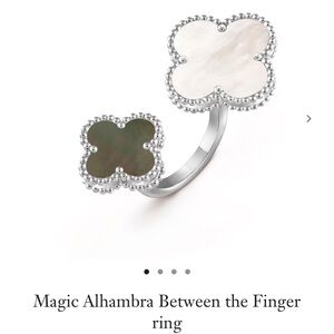Van Cleef & Arpels 18K white gold Magic Alhambra Berween the Finger Ring